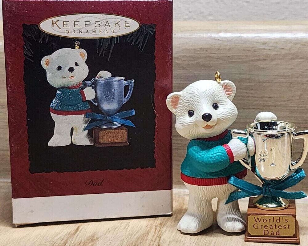 1994 Hallmark Keepsake Christmas Ornament Dad w/ Box Christmas Holiday Vintage